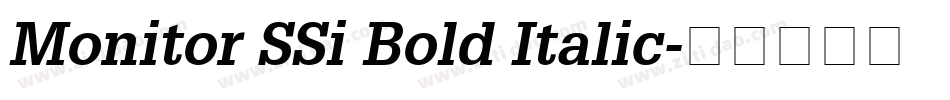 Monitor SSi Bold Italic字体转换